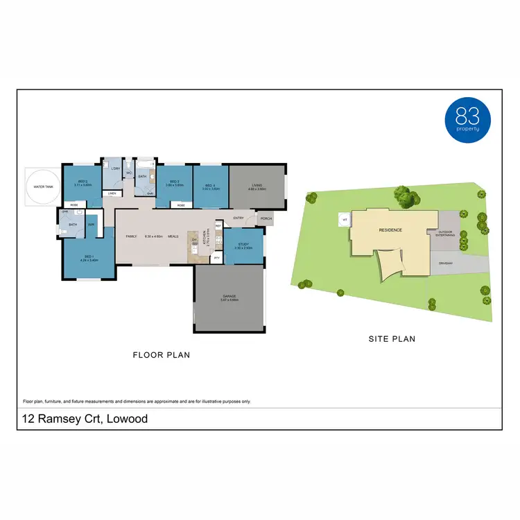 Floorplan of Homely house listing, 12 Ramsey Crt, Lowood QLD 4311