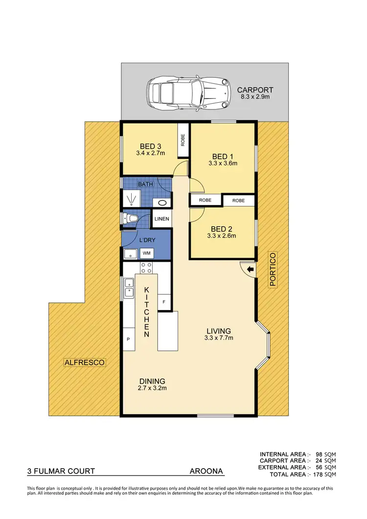 Floorplan of Homely house listing, 3 Fulmar Court, Aroona QLD 4551