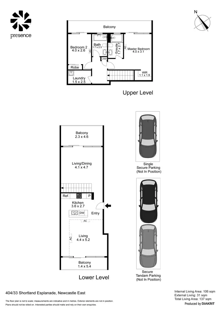 Floorplan of Homely apartment listing, 404/33 Shortland Esplanade, Newcastle East NSW 2300