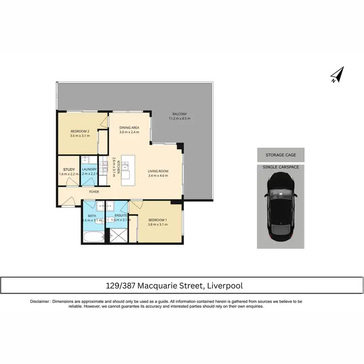 Floorplan of Homely apartment listing, 129/387 Macquarie Street, Liverpool NSW 2170