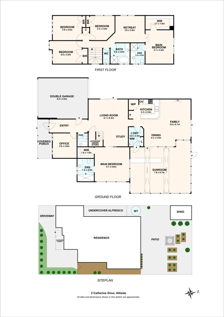 Floorplan of Homely house listing, 2 Catherine Drive, Hillside VIC 3037