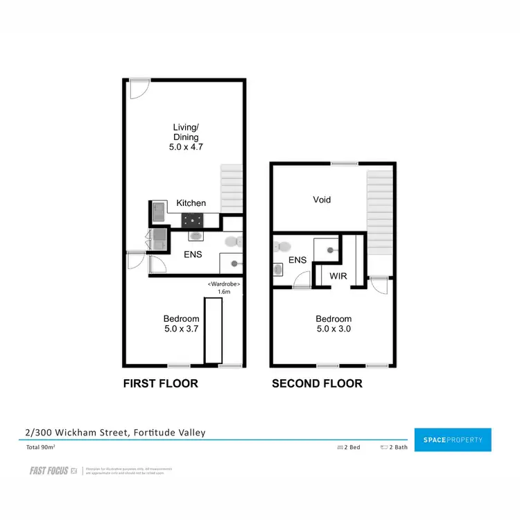 Floorplan of Homely apartment listing, 2/300 Wickham Street, Fortitude Valley QLD 4006