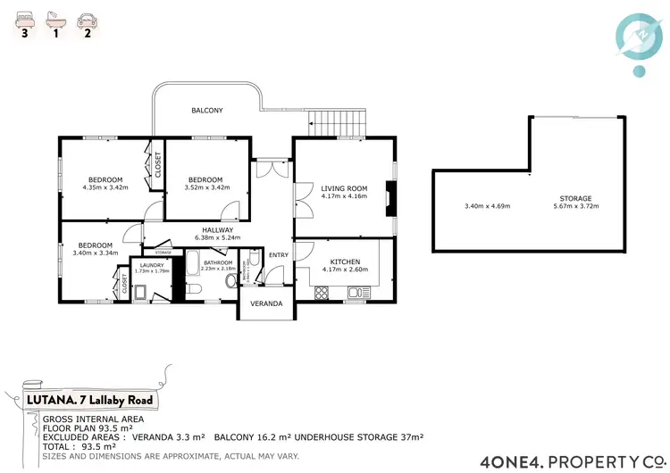 Floorplan of Homely house listing, 7 Lallaby Road, Lutana TAS 7009