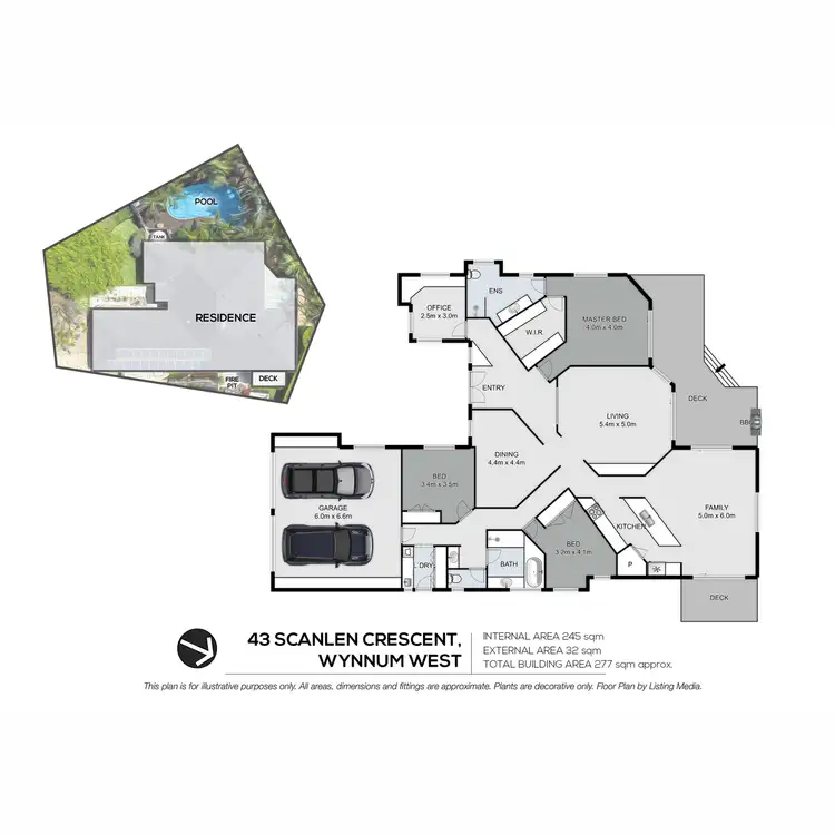 Floorplan of Homely house listing, 43 Scanlen Crescent, Wynnum West QLD 4178
