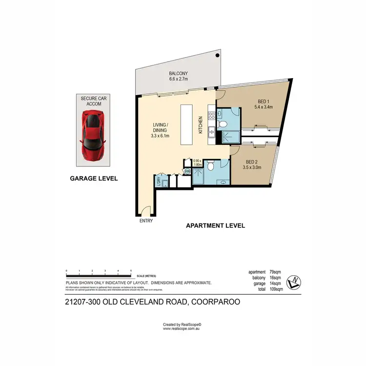 Floorplan of Homely apartment listing, 21207/300 Old Cleveland Road, Coorparoo QLD 4151