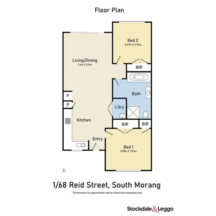 Floorplan of Homely unit listing, 1/68 Reid Street, South Morang VIC 3752