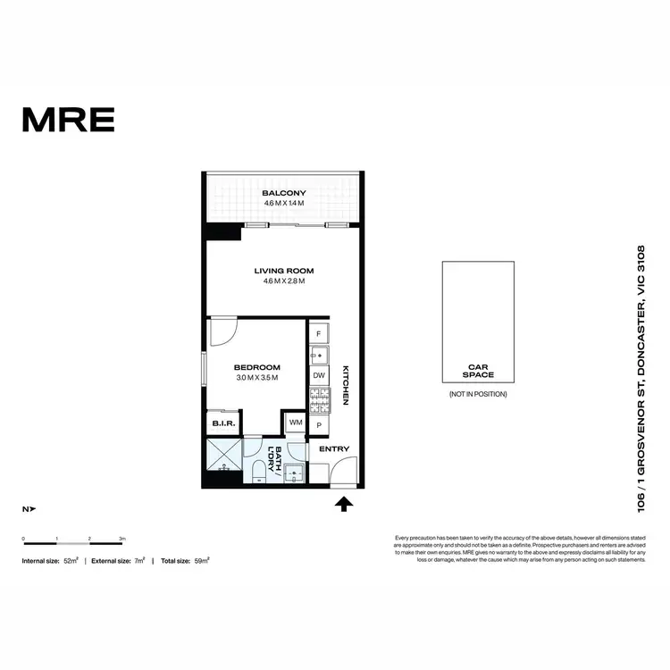 Floorplan of Homely apartment listing, 106/1 Grosvenor Street, Doncaster VIC 3108