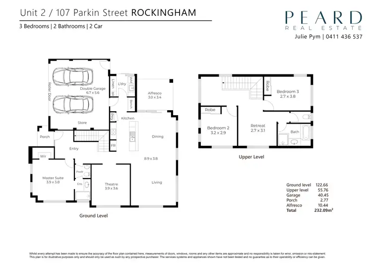 Floorplan of Homely townhouse listing, 2/107 Parkin Street, Rockingham WA 6168