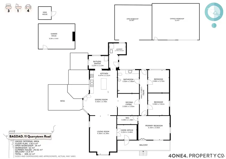 Floorplan of Homely house listing, 11 Quarrytown Road, Bagdad TAS 7030