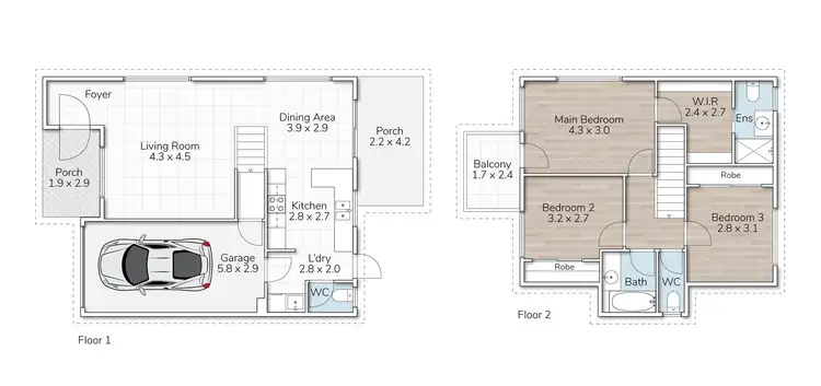 Floorplan of Homely townhouse listing, 59/189 Wecker Road, Mansfield QLD 4122