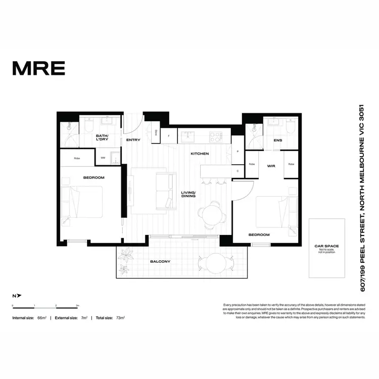 Floorplan of Homely apartment listing, 607/211 Peel Street, North Melbourne VIC 3051