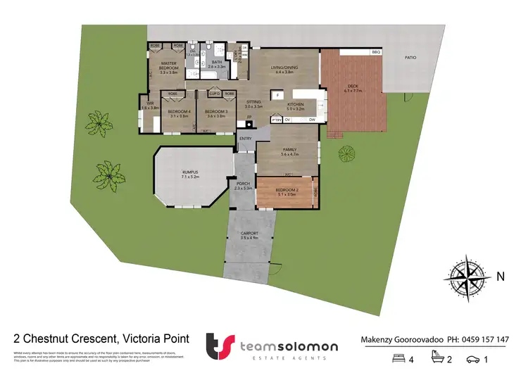Floorplan of Homely house listing, 2 Chestnut Crs, Victoria Point QLD 4165