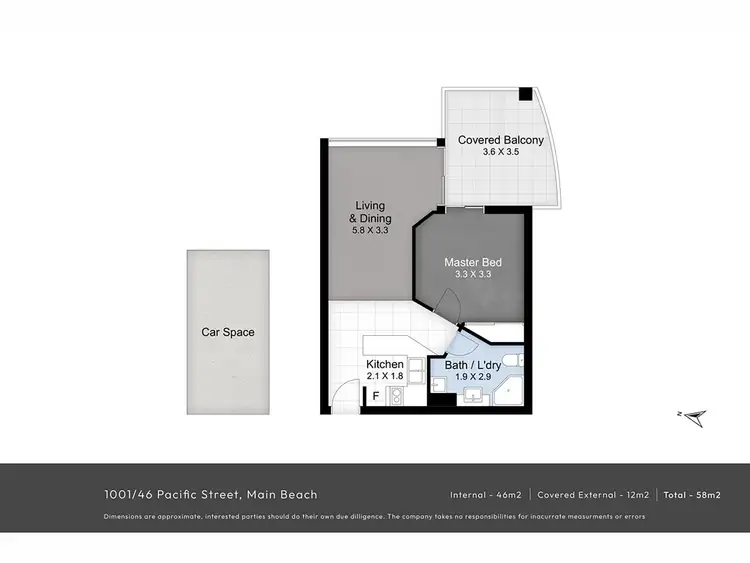Floorplan of Homely unit listing, 1001/42-46 Pacific Street, Main Beach QLD 4217