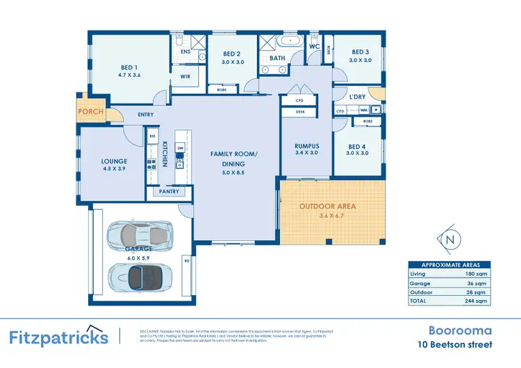 Floorplan of Homely house listing, 10 Beetson Street, Boorooma NSW 2650
