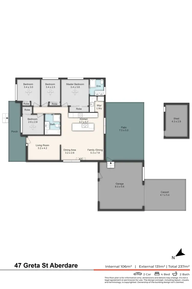 Floorplan of Homely house listing, 47 Greta Street, Aberdare NSW 2325