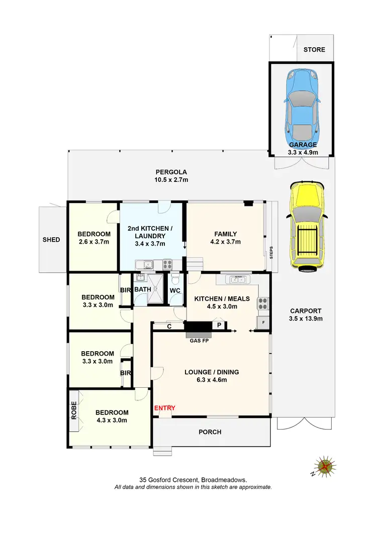 Floorplan of Homely house listing, 35 Gosford Crescent, Broadmeadows VIC 3047