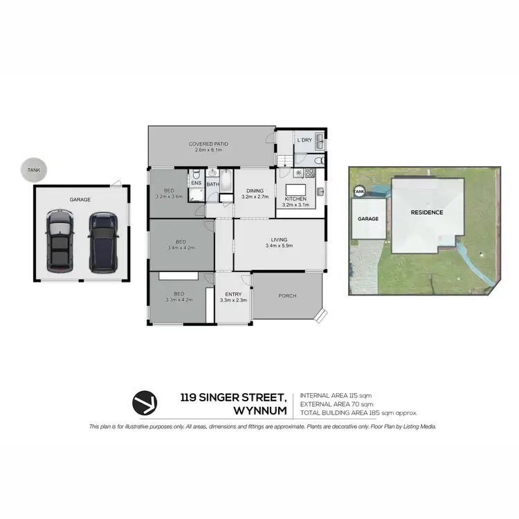Floorplan of Homely house listing, 119 Singer Street, Wynnum QLD 4178