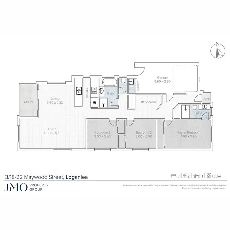 Floorplan of Homely semi-detached listing, 3/18-22 Maywood Street, Loganlea QLD 4131