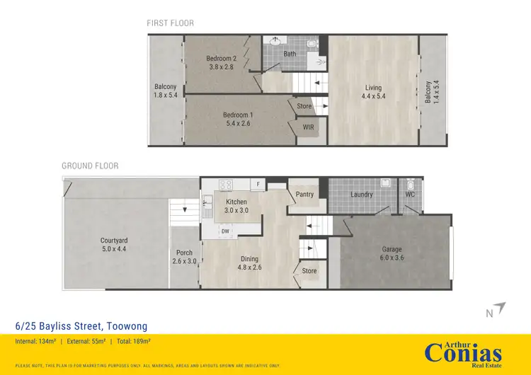 Floorplan of Homely unit listing, 6/25 Bayliss Street, Toowong QLD 4066