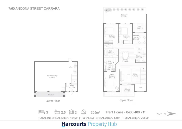 Floorplan of Homely townhouse listing, 7/60 Ancona Street, Carrara QLD 4211