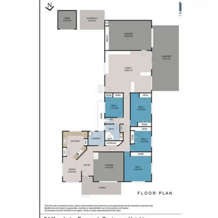 Floorplan of Homely house listing, 34 Knockator Crescent, Centenary Heights QLD 4350