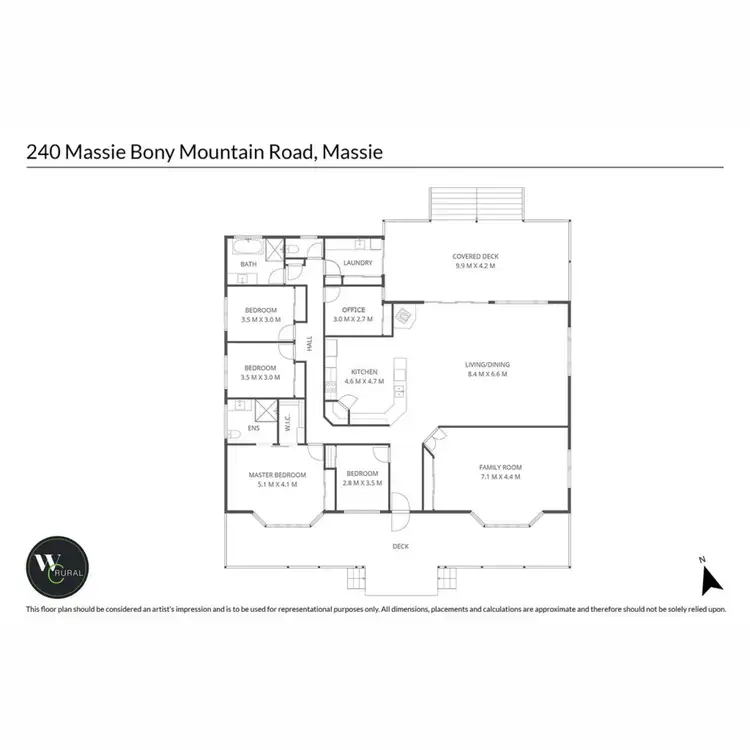 Floorplan of Homely rural property listing, 240 Massie Bony Mountain Road, Massie QLD 4370
