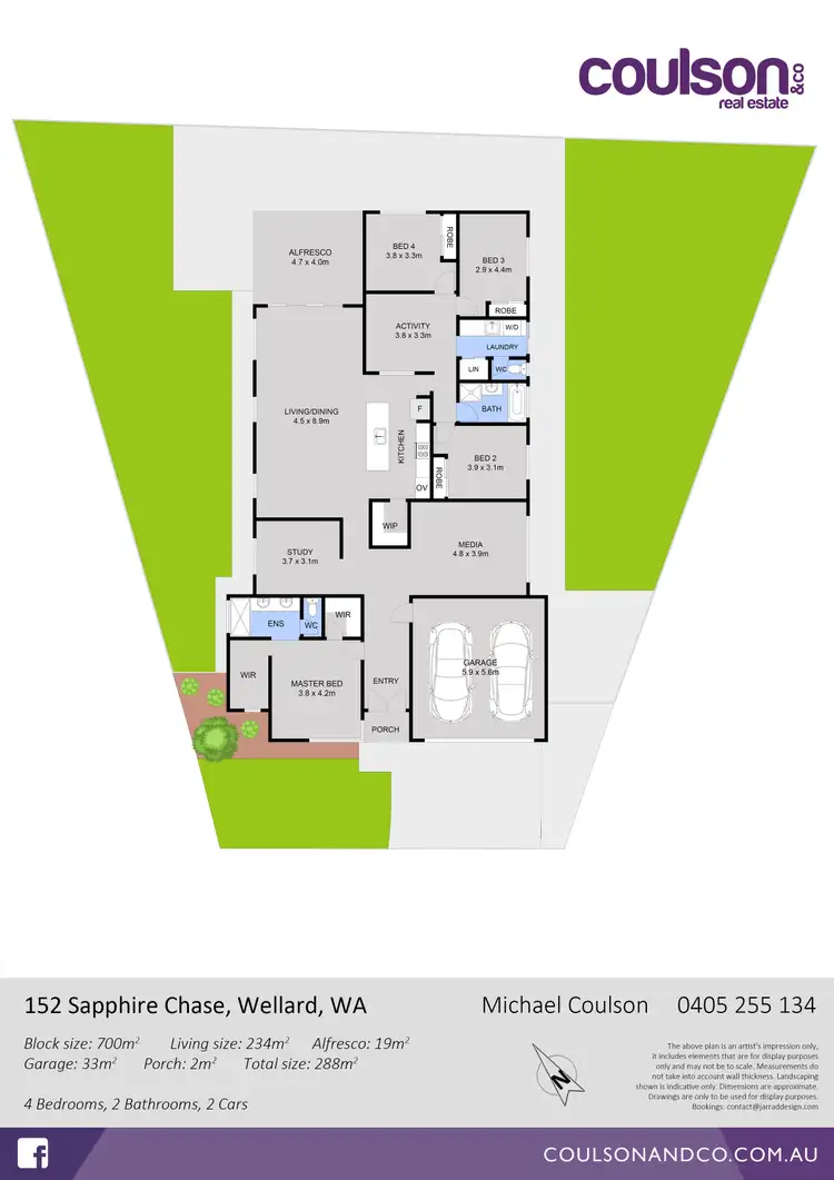 Floorplan of Homely house listing, 152 Sapphire Chase, Wellard WA 6170