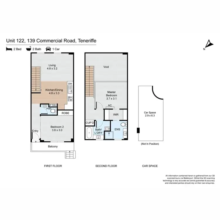 Floorplan of Homely flat listing, 122/139 Commercial Road, Teneriffe QLD 4005