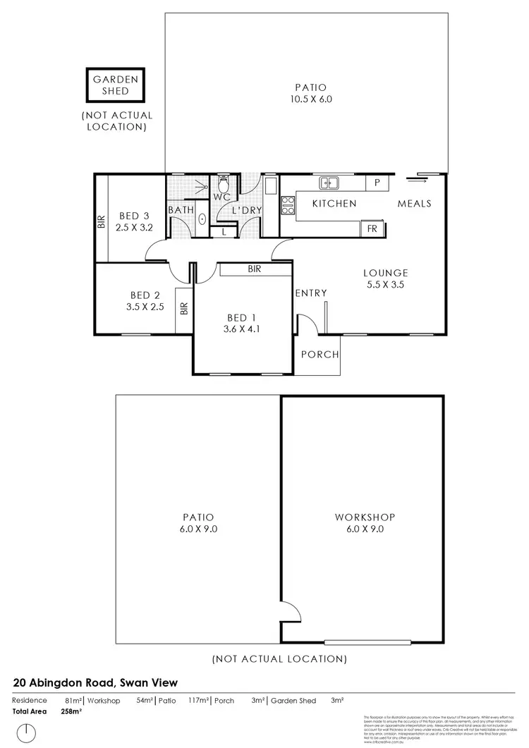 Floorplan of Homely house listing, 20 Abingdon Road, Swan View WA 6056
