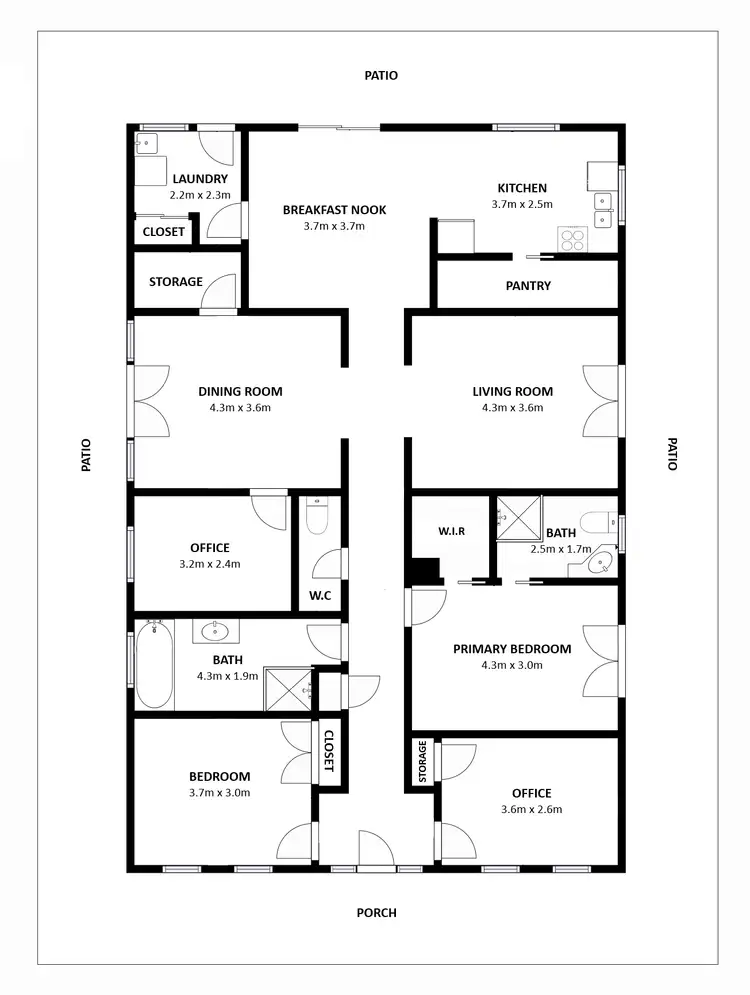 Floorplan of Homely house listing, 10 The Court, Wodonga VIC 3690