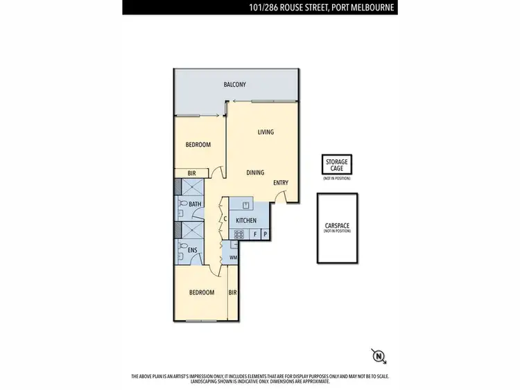 Floorplan of Homely apartment listing, 101/286 Rouse Street, Port Melbourne VIC 3207