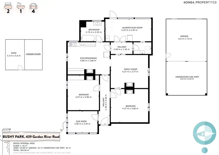 Floorplan of Homely house listing, 439 Gordon River Road, Bushy Park TAS 7140