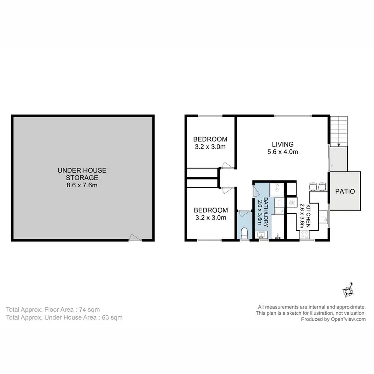 Floorplan of Homely unit listing, 1/34 Lime Road, Lutana TAS 7009
