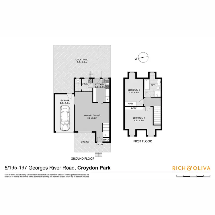 Floorplan of Homely townhouse listing, 5/195-197 Georges River Road, Croydon Park NSW 2133