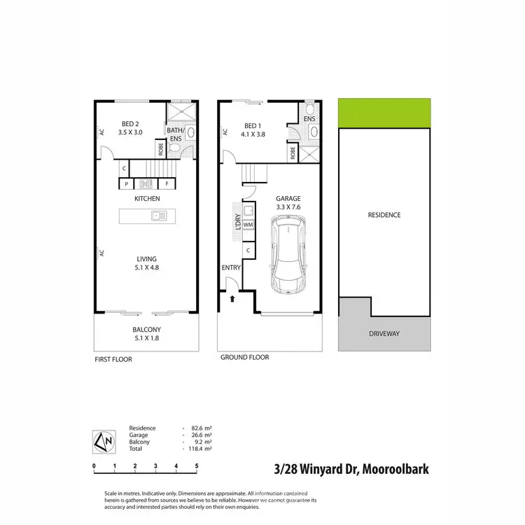 Floorplan of Homely townhouse listing, 3/28 Winyard Drive, Mooroolbark VIC 3138