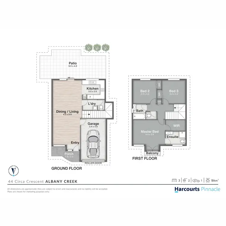 Floorplan of Homely townhouse listing, 44 Circa Crescent, Albany Creek QLD 4035