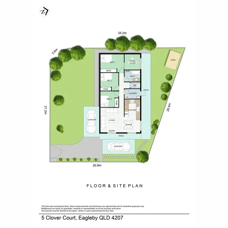 Floorplan of Homely house listing, 5 Clover Court, Eagleby QLD 4207