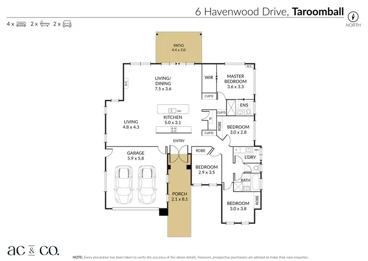Floorplan of Homely house listing, 6 Havenwood Drive, Taroomball QLD 4703