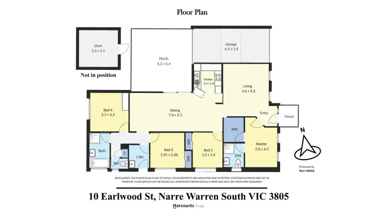 Floorplan of Homely house listing, 10 Earlwood Street, Narre Warren South VIC 3805