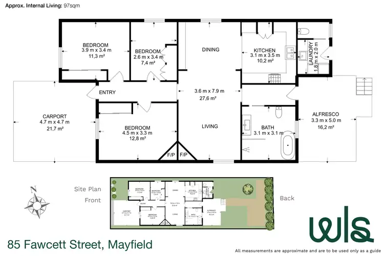 Floorplan of Homely house listing, 85 Fawcett Street, Mayfield NSW 2304