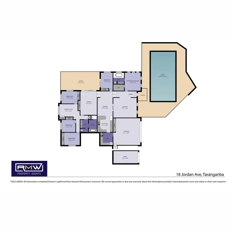 Floorplan of Homely house listing, 18 Jordan Avenue, Taranganba QLD 4703