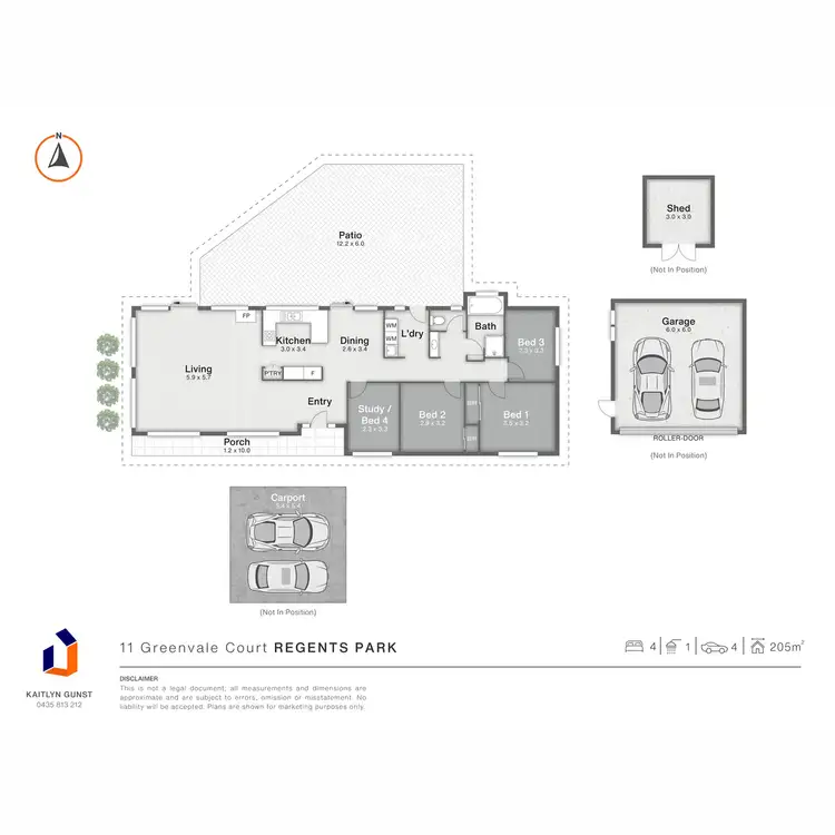 Floorplan of Homely house listing, 11 Greenvale Court,, Regents Park QLD 4118