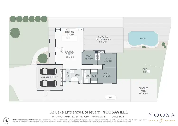 Floorplan of Homely house listing, 63 Lake Entrance Boulevard, Noosaville QLD 4566