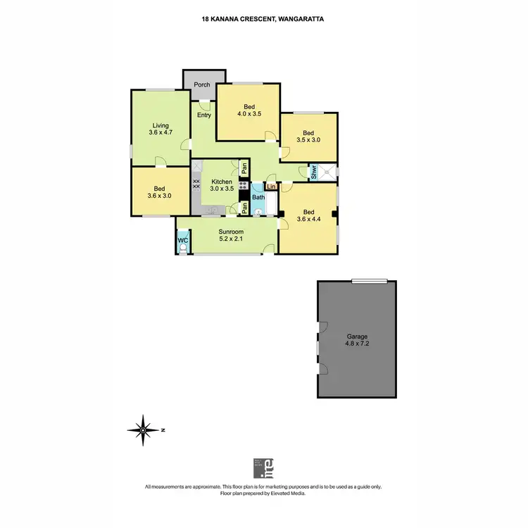 Floorplan of Homely house listing, 18 Kanana Crescent, Wangaratta VIC 3677