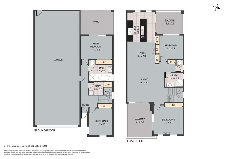 Floorplan of Homely house listing, 9 Hyde Avenue, Springfield Lakes QLD 4300