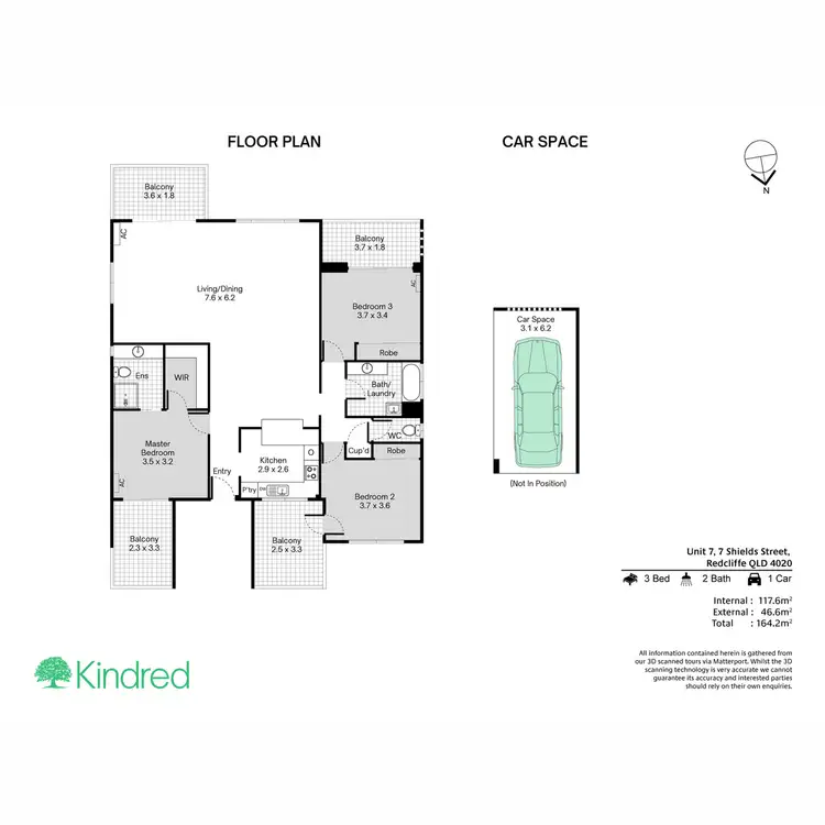 Floorplan of Homely unit listing, 7/7 Shields Street, Redcliffe QLD 4020