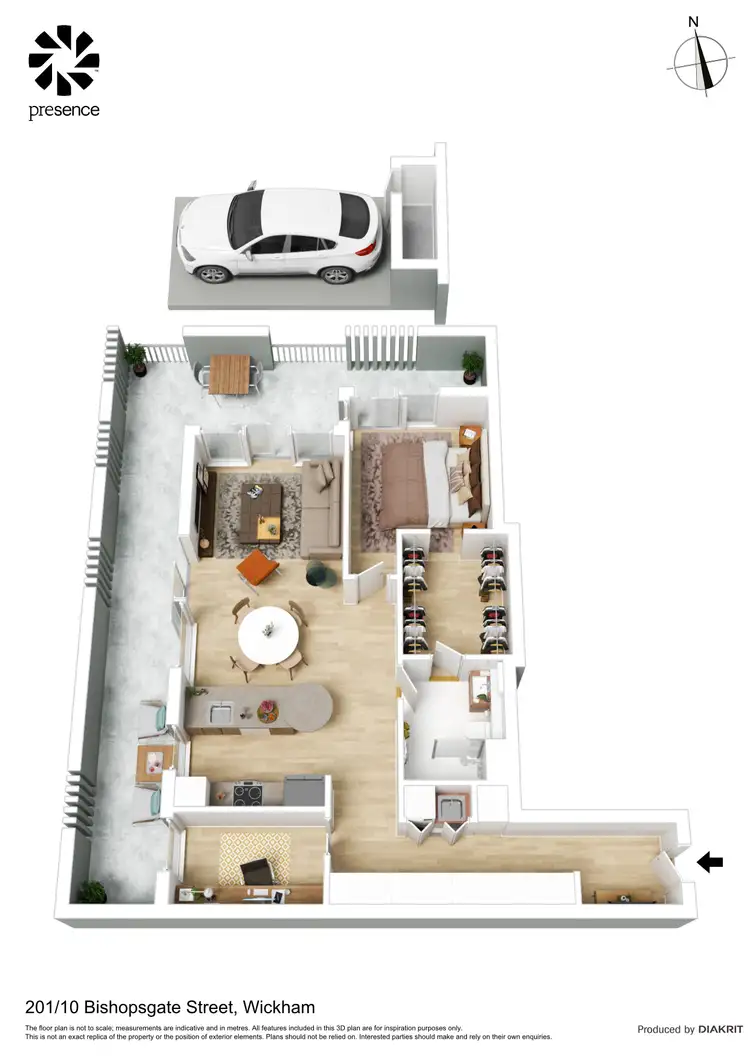 Floorplan of Homely unit listing, 201/10 Bishopsgate Street, Wickham NSW 2293