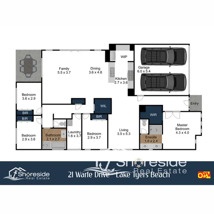 Floorplan of Homely house listing, 21 Warfe Drive, Lake Tyers Beach VIC 3909