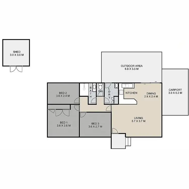 Floorplan of Homely house listing, 61 Wyalla Street, Newtown QLD 4350