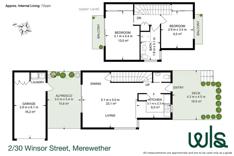 Floorplan of Homely townhouse listing, 2/30 Winsor Street, Merewether NSW 2291